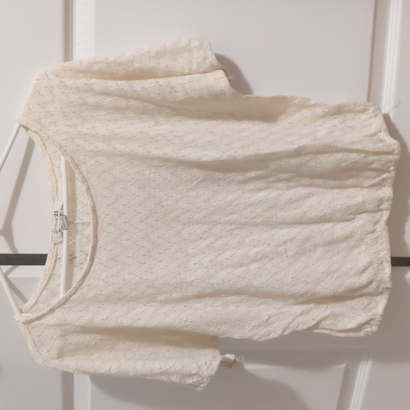 Off White knit forever 21 blouse - Picture 1 of 2